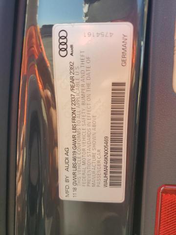 2019 AUDI A4 PREMIUM - WAUHMAF46KN005469