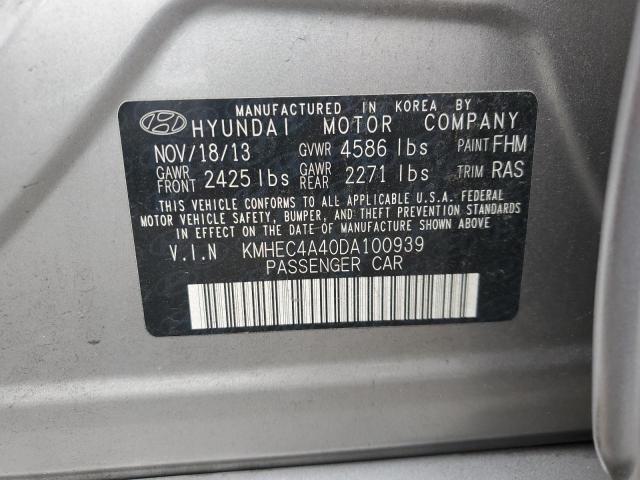 VIN KMHEC4A40DA100939 2013 Hyundai Sonata, Hybrid no.12