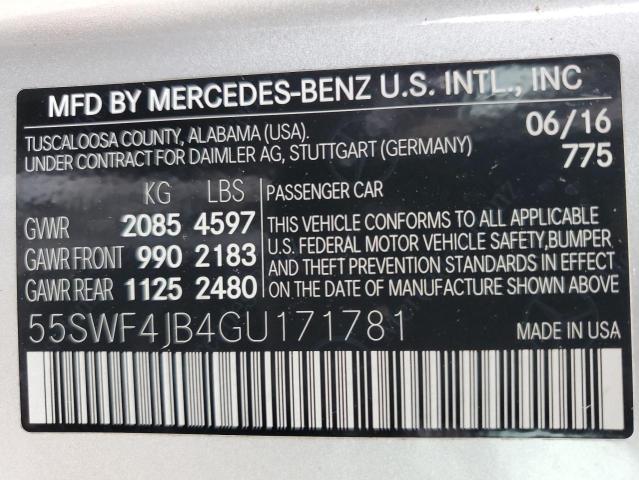 VIN 55SWF4JB4GU171781 2016 Mercedes-Benz C-Class, 300 no.13