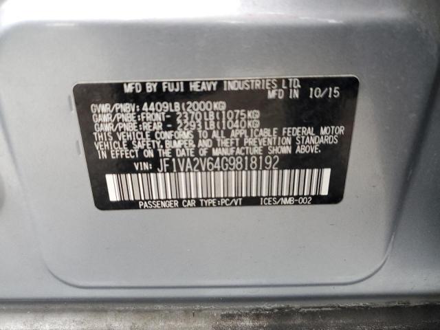 2016 SUBARU WRX STI - JF1VA2V64G9818192