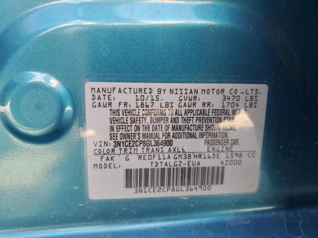 2016 NISSAN VERSA NOTE - 3N1CE2CP8GL364900