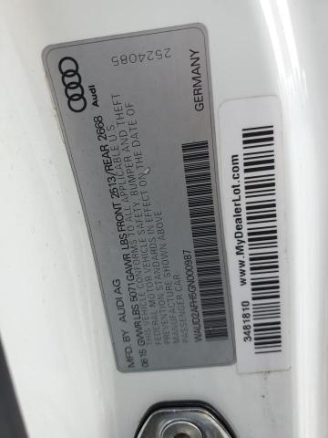 2016 AUDI A5 PREMIUM - WAUD2AFH5GN000987