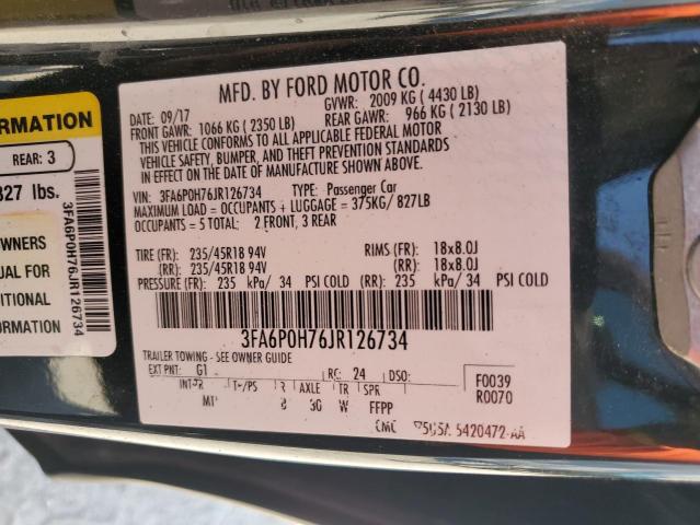 VIN 3FA6P0H76JR126734 2018 Ford Fusion, SE no.13