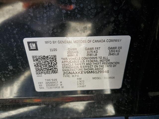 2021 CHEVROLET EQUINOX LT - 2GNAXKEV6M6129946