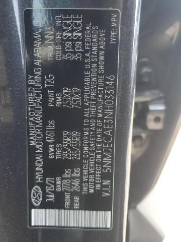 2022 HYUNDAI TUCSON 5NMJECAE3NH033146