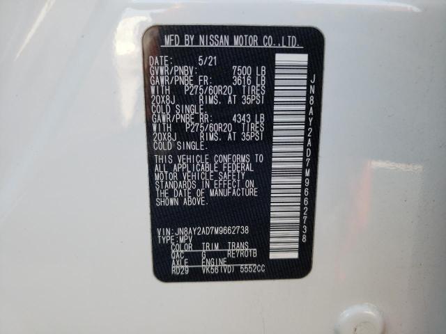 2021 NISSAN ARMADA SV - JN8AY2AD7M9662738