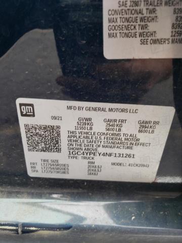 2022 CHEVROLET SILVERADO - 1GC4YPEY4NF131261