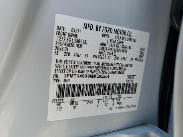 2021 FORD MUSTANG MA - 3FMTK4SX9MME02204