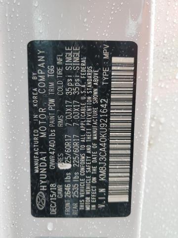 KM8J3CA40KU921642 2019 HYUNDAI TUCSON
