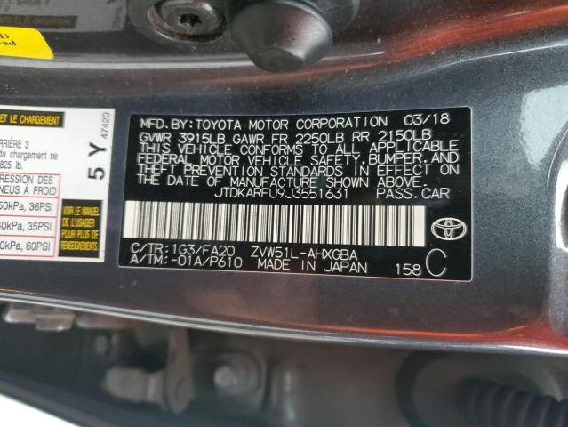 2018 TOYOTA PRIUS - JTDKARFU9J3551631