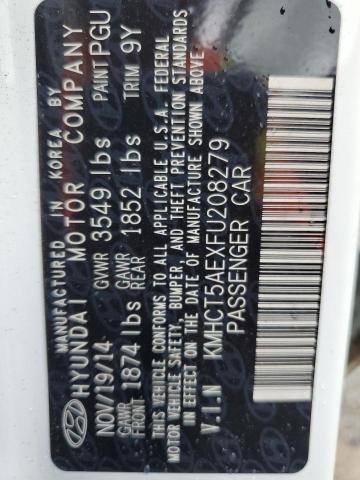 2015 HYUNDAI ACCENT GS KMHCT5AEXFU208279