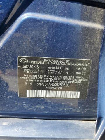 2016 HYUNDAI SONATA SPO - 5NPE34AF0GH280328