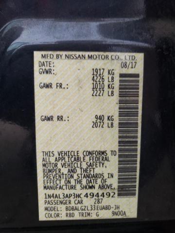 2017 NISSAN ALTIMA 2.5 - 1N4AL3AP3HC494492