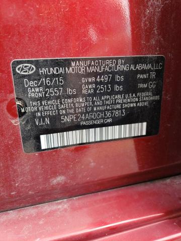 2016 HYUNDAI SONATA SE - 5NPE24AF0GH367813