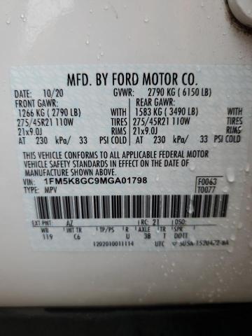 2021 FORD EXPLORER S - 1FM5K8GC9MGA01798
