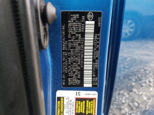2020 TOYOTA CAMRY LE - 4T1C11AK1LU381432