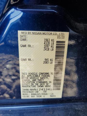 2020 NISSAN ALTIMA S - 1N4BL4BV9LC245341