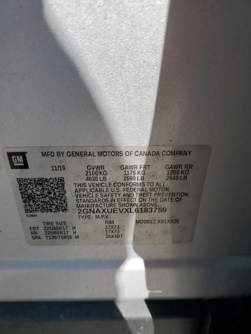 2020 CHEVROLET EQUINOX LT - 2GNAXUEVXL6183759
