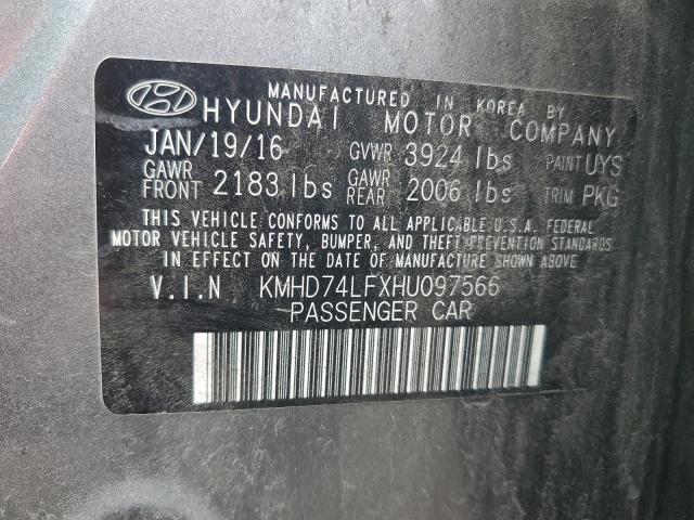 2017 HYUNDAI ELANTRA SE - KMHD74LFXHU097566