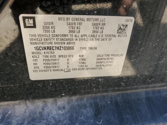 2017 CHEVROLET SILVERADO - 1GCVKREC7HZ103866