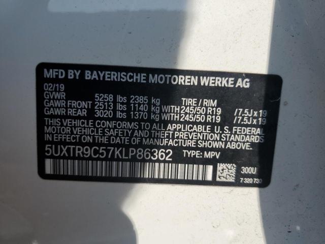 VIN 5UXTR9C57KLP86362 2019 BMW X3, Xdrive30I no.13