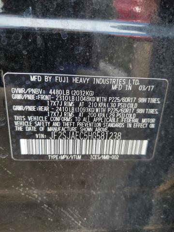 2017 SUBARU FORESTER 2 - JF2SJAEC5HG581238