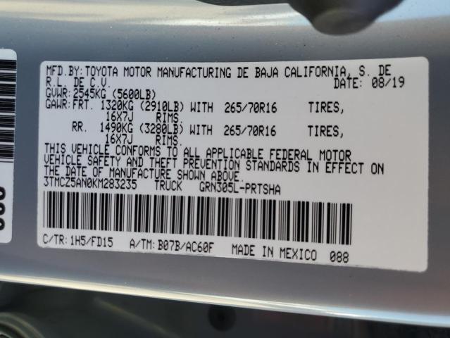 2019 TOYOTA TACOMA DOU - 3TMCZ5AN0KM283235