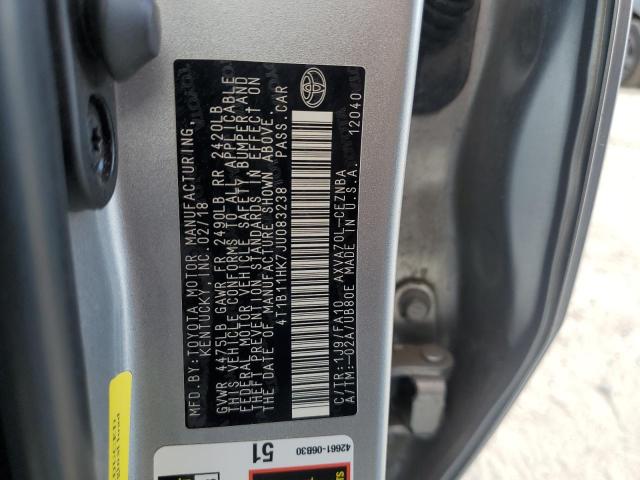2018 TOYOTA CAMRY L - 4T1B11HK7JU083238