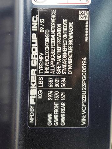 VIN VCF1ZBU23PG005194 2023 Fisker Ocean, Ocean One no.13