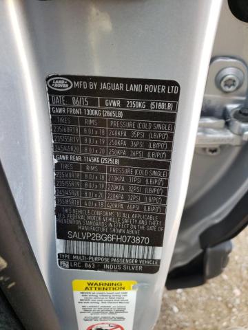 VIN SALVP2BG6FH073870 2015 Land Rover Range Rover, ... no.12