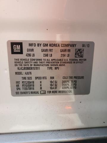 VIN KL4CJBSB8DB157011 2013 Buick Encore, Convenience no.13