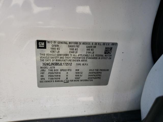 2018 CHEVROLET TRAX LS - 3GNCJNSB5JL172512