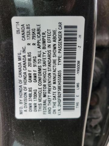 2014 HONDA CIVIC LX 2HGFB2F58EH555835  71906074