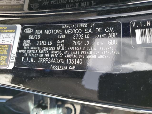 2019 KIA FORTE FE - 3KPF24ADXKE135140