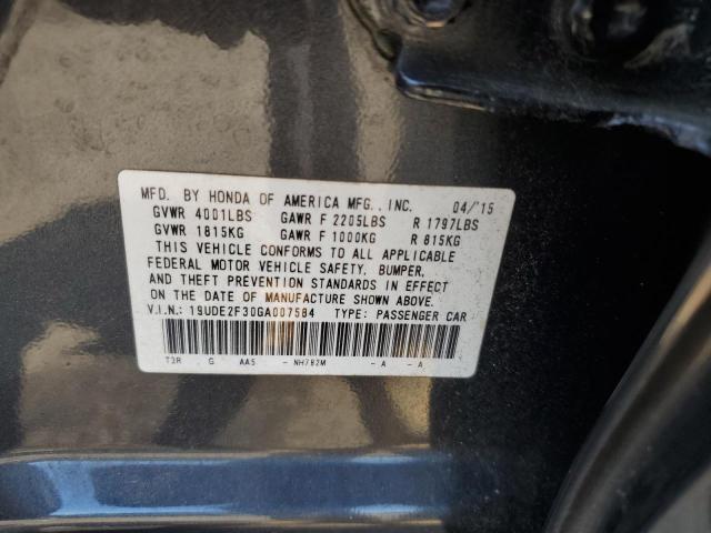 2016 ACURA ILX BASE W - 19UDE2F30GA007584