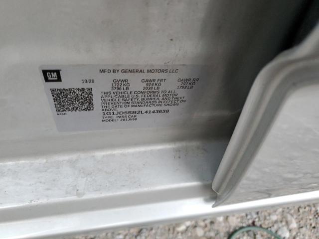 2020 CHEVROLET SONIC LT - 1G1JD5SB2L4143638