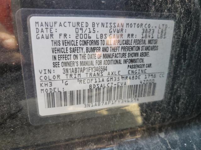 2015 NISSAN SENTRA S - 3N1AB7AP1FY346594