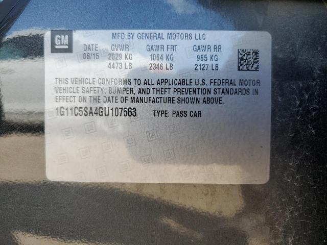 2016 CHEVROLET MALIBU LIM - 1G11C5SA4GU107563