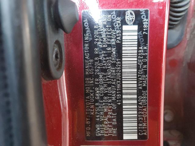 2018 TOYOTA CAMRY L - 4T1B11HKXJU626291
