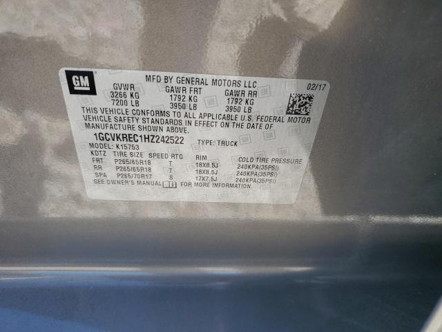 2017 CHEVROLET SILVERADO - 1GCVKREC1HZ242522