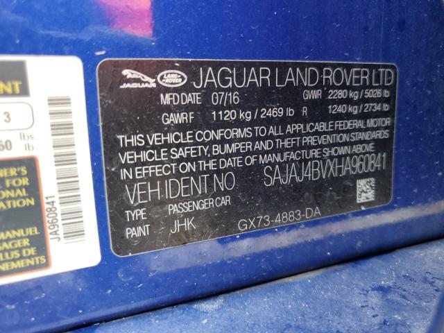 VIN SAJAJ4BVXHA960841 2017 Jaguar XE, Premium no.12