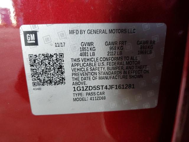 2018 CHEVROLET MALIBU LT - 1G1ZD5ST4JF161281