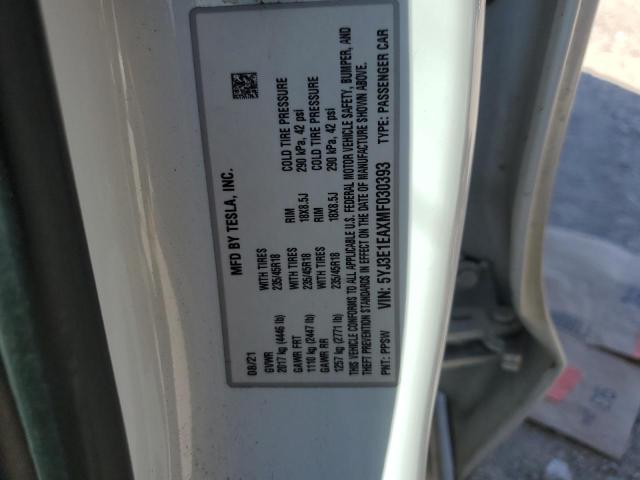 2021 TESLA MODEL 3 - 5YJ3E1EAXMF030393
