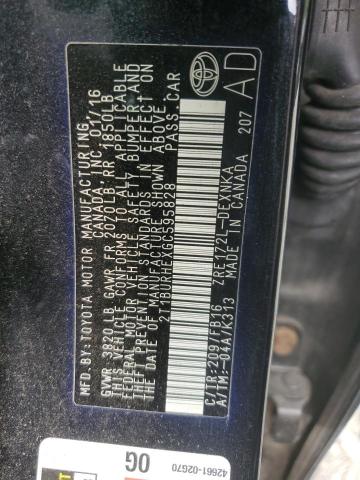 2016 TOYOTA COROLLA L - 2T1BURHEXGC595828
