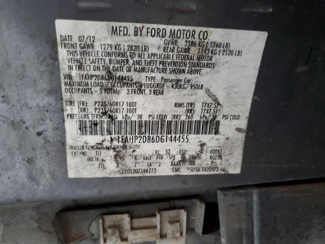 VIN 1FAHP2D86DG144455 2013 FORD TAURUS no.12