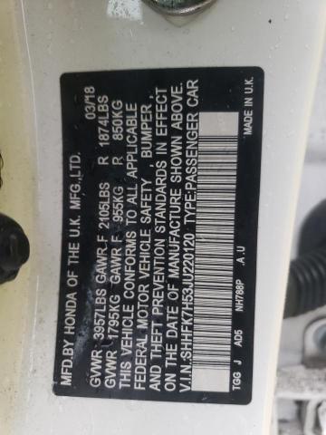 2018 HONDA CIVIC EX - SHHFK7H53JU220120