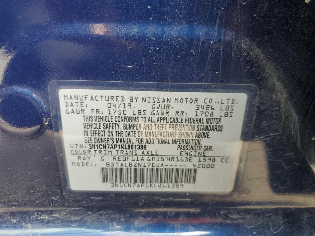 2019 NISSAN VERSA S - 3N1CN7AP1KL861389