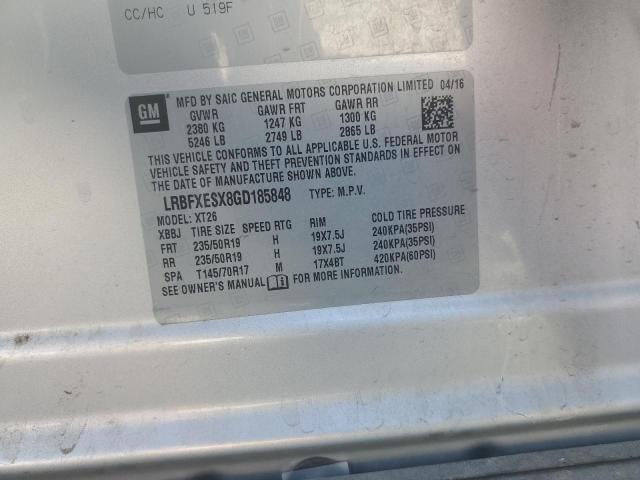 2016 BUICK ENVISION P - LRBFXESX8GD185848