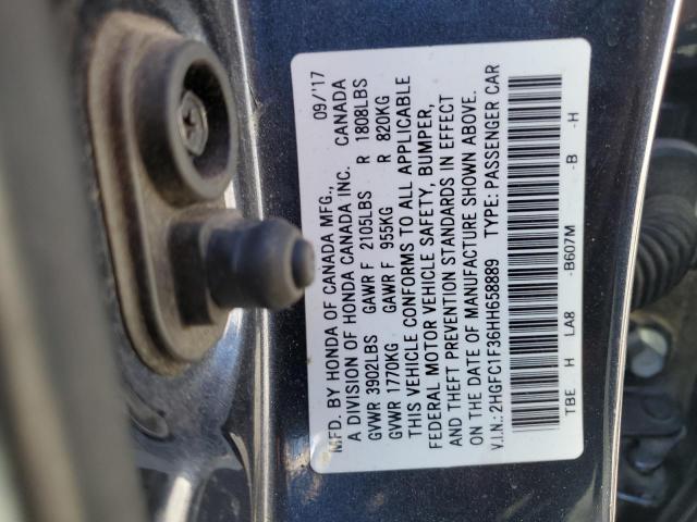 2017 HONDA CIVIC EX - 2HGFC1F36HH658889