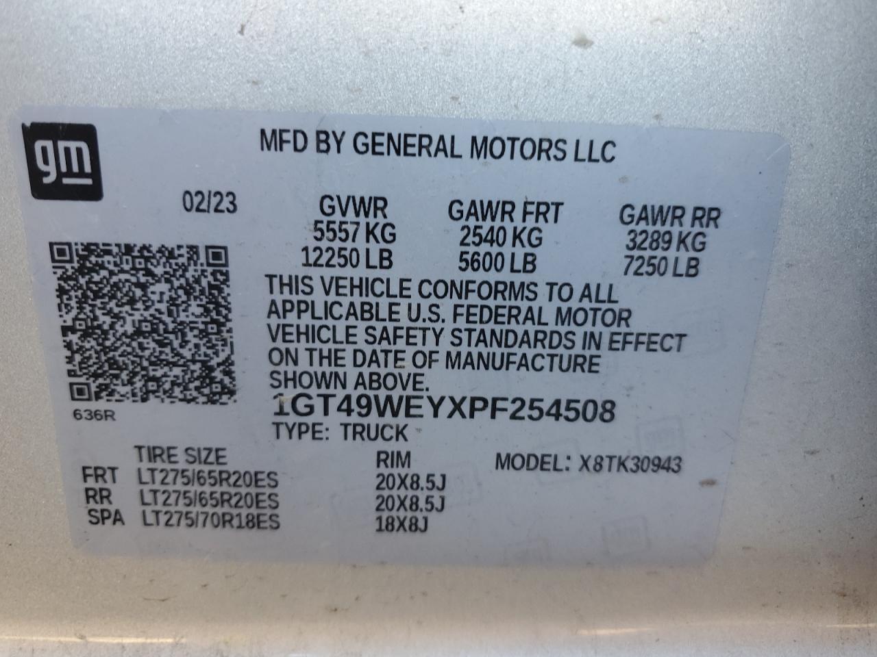 Lot #2911508635 2023 GMC SIERRA K35